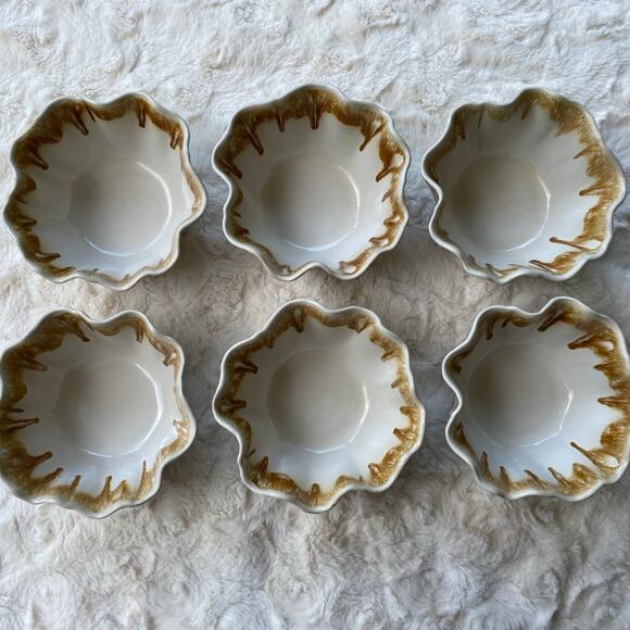Tru Chef Stonewear Waffle Cone Ice Cream Bowls Lot of 6 Handcrafted In Portugal - Picture 7 of 10